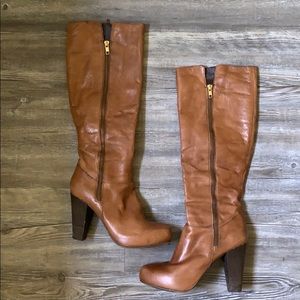 Steve Madden Leather Boots in Cognac